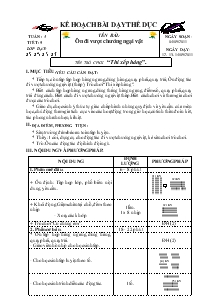 Giáo án Thể dục 3 bài 9: Ôn đi vượt chướng ngại vật, trò chơi “thi xếp hàng”