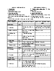 Giáo án Thể dục 4 - Bài: Nhảy dây - Trò chơi “đi qua cầu”