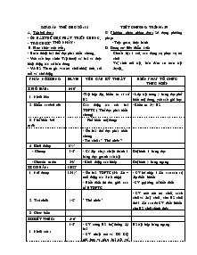 Giáo án Thể dục 4 - Bài: Ôn bài thể dục phát triển chung. - Trò chơi 