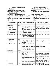 Giáo án Thể dục 4 - Đi chuyển hướng phải, trái - Trò chơi “lăn bóng bằng tay