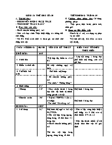 Giáo án Thể dục 4 - Đi chuyển hướng phải, trái - Trò chơi “Thăng bằng”