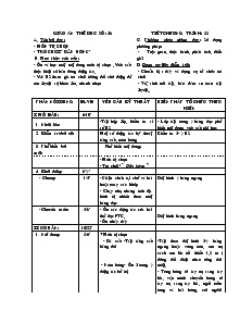 Giáo án Thể dục 4 - Môn tự chọn - Trò chơi “dẫn bóng”