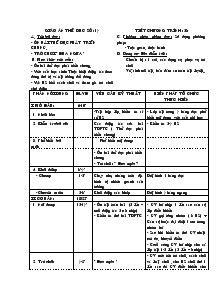 Giáo án Thể dục 4 - Ôn bài thể dục phát triển chung. - Trò chơi “đua ngựa”