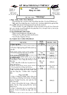 Giáo án Thể dục 5 bài 17: Động tác chân, trò chơi “dẫn bóng”