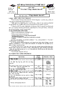 Giáo án Thể dục 5 bài 20: Trò chơi “Chạy nhanh theo số”