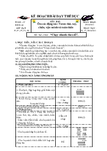 Giáo án Thể dục 5 bài 22: Ôn các động tác: Vươn thở, tay, chân, vặn mình và toàn thân