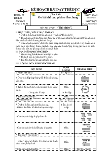 Giáo án Thể dục 5 bài 29: Ôn bài thể dục phát triển chung, trò chơi “thỏ nhảy”