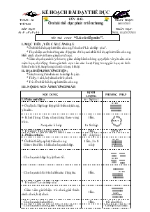 Giáo án Thể dục 5 bài 32: Ôn bài thể dục phát triển chung, trò chơi “lò cò tiếp sức”