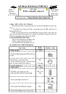 Giáo án Thể dục 5 bài 34: Đi đều vòng phải, vòng trái, trò chơi “chạy tiếp sức theo vòng tròn”