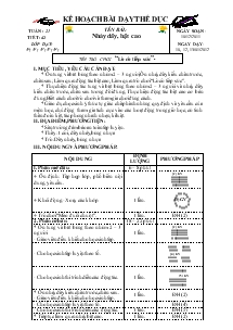 Giáo án Thể dục 5 bài 42: Nhảy dây, bật cao, trò chơi “lò cò tiếp sức”