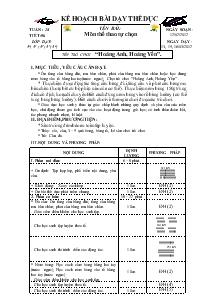 Giáo án Thể dục 5 bài 56: Môn thể thao tự chọn, trò chơi “Hoàng Anh, Hoàng Yến”