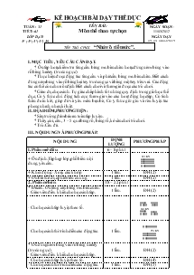 Giáo án Thể dục 5 bài 61: Môn thể thao tự chọn, trò chơi “nhảy ô tiếp sức”