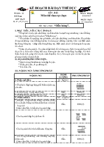 Giáo án Thể dục 5 bài 64: Môn thể thao tự chọn, trò chơi “dẫn bóng”