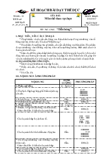 Giáo án Thể dục 5 bài 65: Môn thể thao tự chọn, trò chơi “dẫn bóng”