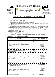 Giáo án Thể dục 5 bài 69: Trò chơi “Lò cò tiếp sức” và “Lăn bóng”