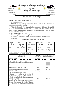 Giáo án Thể dục 5 bài 70: Tổng kết môn học