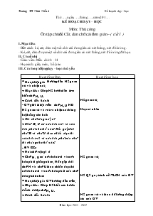 Giáo án Thủ công lớp 3 kì 1