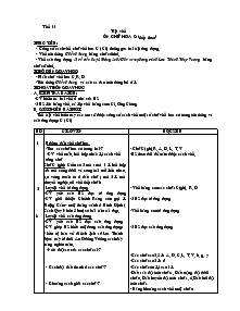 Giáo án Tiếng Việt  lớp 3 - Phần Tập viết - Tiết 10: Ôn chữ hoa g (tiếp theo)
