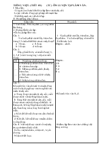 Giáo án Tiếng Việt - Tiết 48: Ôn luyện tập làm văn