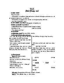 Giáo án Toán lớp 4 - Bài 30: Phép trừ