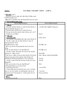 Giáo án Toán lớp 4 - Bài: Dấu hiệu chia hết cho 9