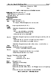 Giáo án Toán lớp 4 - Tiết 1 đến tiết 14