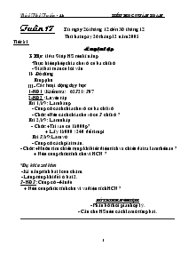 Giáo án Toán lớp 4 - Tiểu học Ngô Gia Tự - Tuần 17