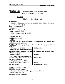 Giáo án Toán lớp 4 - Tiểu học Ngô Gia Tự - Tuần 26