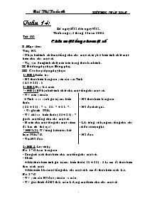 Giáo án Toán lớp 4 - Tiểu học Quán Toản - Tuần 14 đến tuần 16