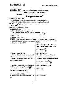 Giáo án Toán lớp 4 - Tiểu học Quán Toản - Tuần 21, 22