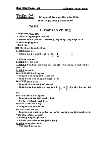 Giáo án Toán lớp 4 - Tiểu học Quán Toản - Tuần 25