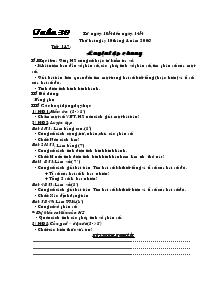 Giáo án Toán lớp 4 - Tuần 30