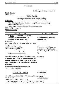 Giáo án tuần 20 lớp 3B