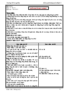 Kế hoạch bài dạy môn Địa lí 4 - Trường TH Long Hòa