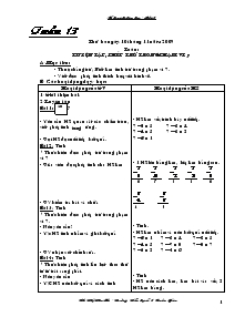 Kế hoạch dạy hoc Lớp 1 tuần 13