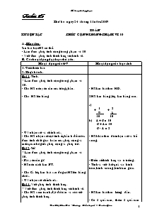 Kế hoạch dạy hoc Lớp 1 tuần 15