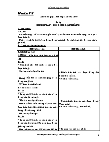 Kế hoạch dạy hoc Lớp 1 tuần 18