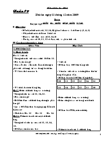 Kế hoạch dạy hoc Lớp 1 tuần 19