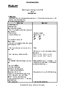 Kế hoạch dạy hoc Lớp 1 tuần 21