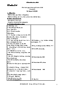 Kế hoạch dạy hoc Lớp 1 tuần 24