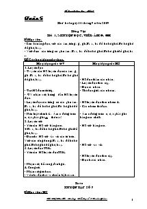 Kế hoạch dạy hoc Lớp 1 tuần 5