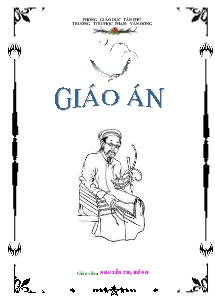 Mẫu bìa giáo án