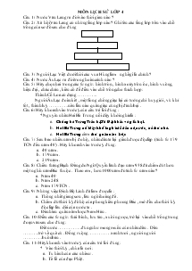 Ôn tập Khoa - Sử - Địa lớp 4