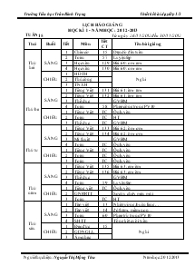 Thiết kế bài dạy lớp 1/3 - Trường Tiểu học Trần Bình Trọng - Tuần 15