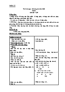 Thiết kế bài dạy lớp 4 - Tuần 11