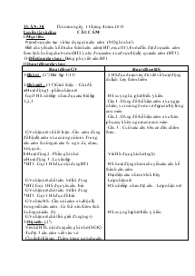 Thiết kế bài dạy lớp 4 - Tuần 30 - Thứ 5