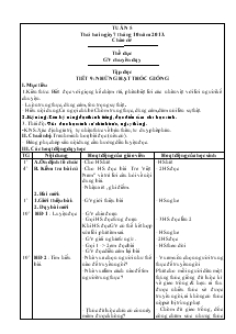 Thiết kế bài dạy lớp 4 - Tuần 5