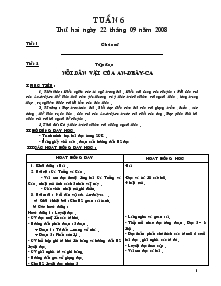 Thiết kế bài dạy lớp 4 - Tuần 6