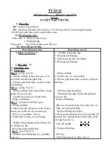Bài giảng Giáo án Lớp 4 Tuần 23 (tiếp)