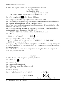 Đề thi học sinh giỏi cấp huyện môn Toán – Lớp 4